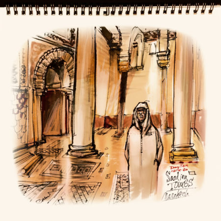 Our guide thru the marvelous marble of Saadien’s Tombs in Marrakech, Morocco
