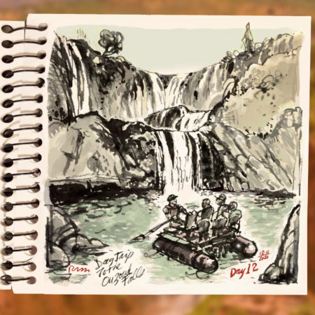 Glorious Ouzoud Falls is a short hop northeast from Marrakech, Morocco then onto the pontoon boat
