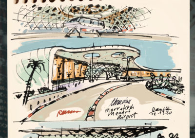 Three views of Marrakech Menara Airport before we leave our (virtual) trip to Morocco.