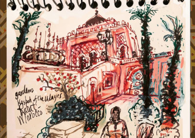 The gardens behind the Kasbah of the Udayas, Rabat, Morocco