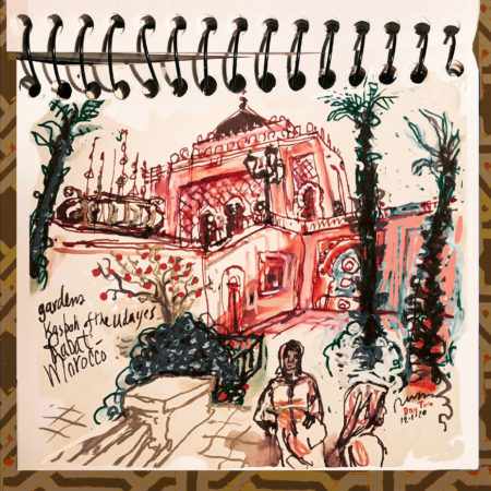 The gardens behind the Kasbah of the Udayas, Rabat, Morocco