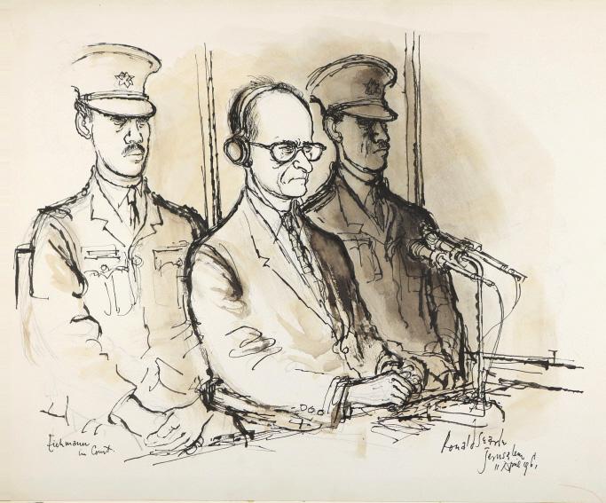 Gestapo Officer Adolf Eichmann on trial, 1961. Source: WikiCommons